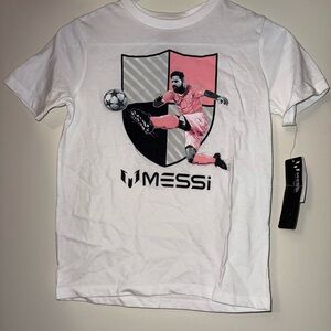 Messi Kids White Graphic T-Shirt